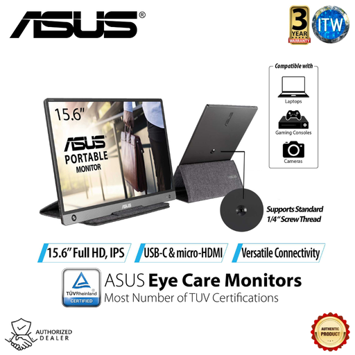 [MB16AH] Asus ZenScreen MB16AH - 15.6&quot;, FHD IPS (1920x1080), Flicker Free, Anti-glare Portable USB Monitor