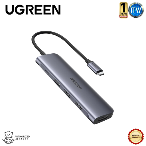 [CM136-50209] Ugreen 5-in-1 USB C Hub with 4K HDMI Multi-Functional Adapter (CM136/50209)