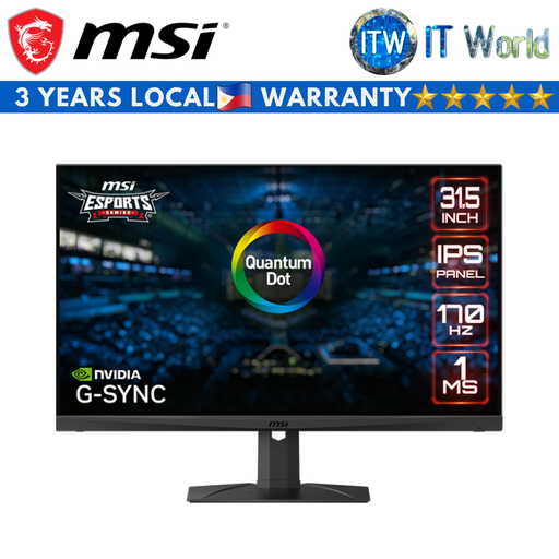 [MAG321QR QD] MSI MAG321QR-QD 31.5&quot; (2560 x 1440 WQHD) / 170Hz / IPS / 1ms / Frameless Gaming Monitor