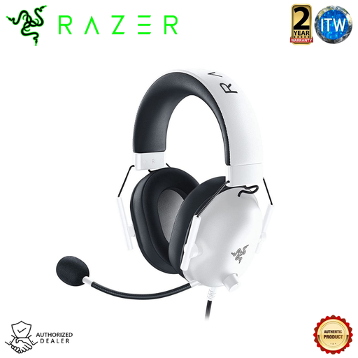 [RZ04-03240700-R3M1] Razer BlackShark V2 X - Multi-Platform Wired Esports Headset (Green and White) (White)