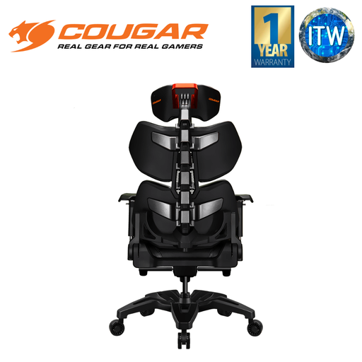 [Cougar terminator BLACK/ORANGE] Cougar Gaming Chair Terminator with Unique Mechanical Aesthetics