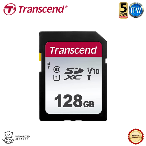 [300S 128GB] Transcend SDXC/SDHC 300S Memory Card (32GB / 64GB / 128GB / 256GB / 512GB / 1TB) (128GB)
