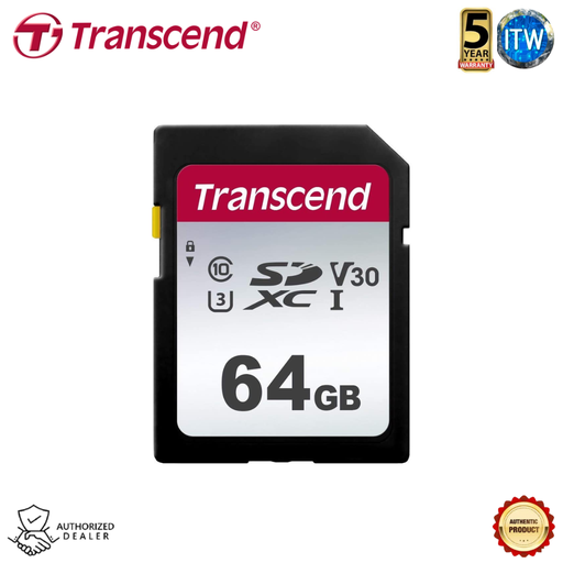 [300S 64GB] Transcend SDXC/SDHC 300S Memory Card (32GB / 64GB / 128GB / 256GB / 512GB / 1TB) (64GB)