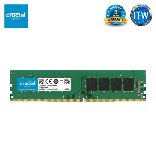 [CT8G4DFRA32A] Crucial 8GB (1x8GB) 288-Pin PC RAM DDR4 3200 (PC4 25600) Desktop Memory - CT8G4DFRA32A