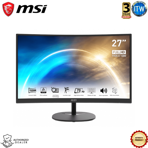 [MP271C] Msi Pro MP271C - 27&quot;, 1920 x 1080 (FHD), Curved 1500R Business Productivity Monitor