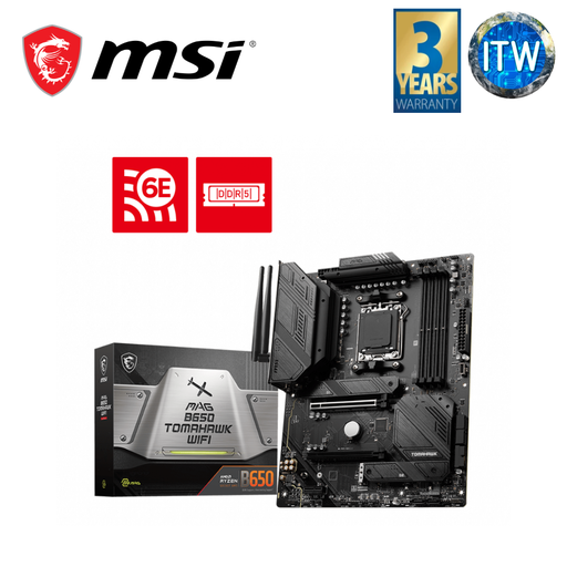 [B650 Tomahawk Wifi] MSI MAG B650 TOMAHAWK WIFI AM5 ATX DDR5 Mystic Light RGB Motherboard
