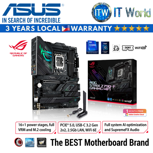 [Z790-F] Asus Rog Strix Z790-F Gaming Wifi ATX LGA1700 DDR5 Motherboard