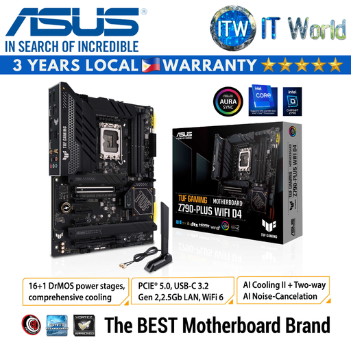 [Z790 Plus] Asus Tuf Gaming Z790-Plus Wifi D4 ATX LGA1700 DDR4 Motherboard