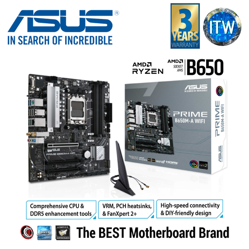 [ASUS PRIME B650M-A Wifi] Asus Prime B650M-A WiFi mATX AM5 DDR5 Motherboard
