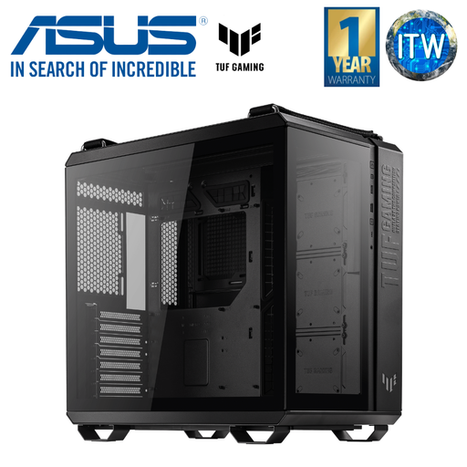 [GT502] ASUS TUF Gaming GT502 ATX Mid Tower Gaming Case (dual chamber design, independent cooling zones for the CPU and GPU, tool-free side panels, USB 3.2 Gen 2 Type-C Front Panel, four ARGB Case Fans) (Black)