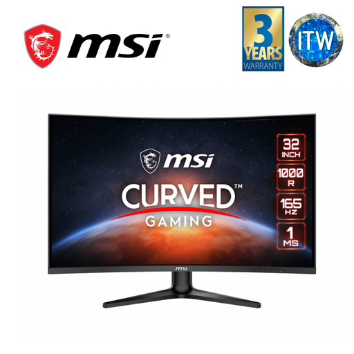 [OPTIX G321C] MSI Optix G321C 32&quot; 1920 x 1080(FHD), 165Hz, 1ms, Wide Color Gamut, HDMI, Curved Gaming Monitor