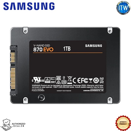 [MZ-77E1T0BW] ITW | Samsung 870 EVO 1TB SATA 2.5&quot; Internal SSD (MZ-77E1T0BW) (1)