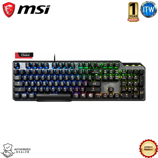 [GK50 ELITE] MSI Vigor GK50 Elite Kailh Blue - USB 2.0, Per-key RGB Mystic Light Gaming Keyboard