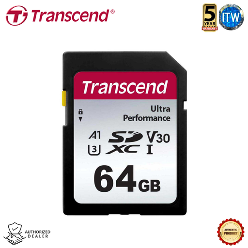 [SD340S 64GB] Transcend SDXC/SDHC 340S Memory Card (64GB / 128GB / 256GB / 512GB) (64GB)