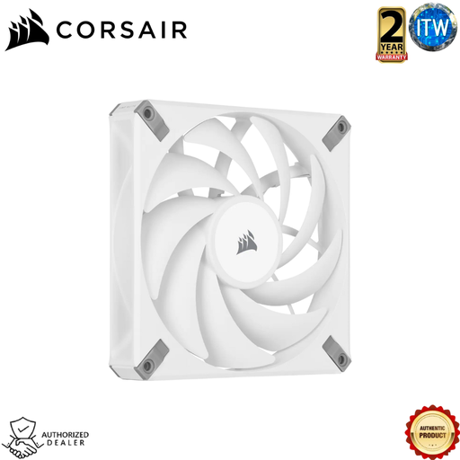 [CO-9050143-WW] Corsair AF140 Elite - 140mm, High Performance PWM Fluid Dynamic Bearing Fans (in Black and White) (White)