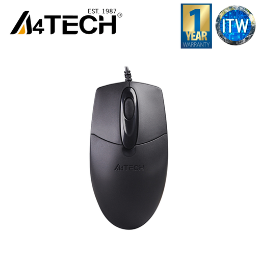 [OP-720] A4TECH OP-720 - 1200 DPI, Symmetric, Optical USB Wired Mouse (Black)