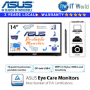 Asus Portable Monitor 14"(1920 x 1080 FHD) / 60Hz / IPS / 5ms GTG / ZenScreen Ink MB14AHD