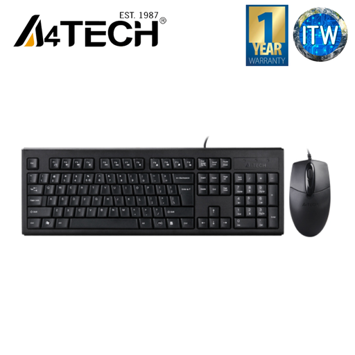 [KRS-8372] A4TECH KRS-8372 - 12FN Multimedia Hotkeys, USB Keyboard &amp; 1000DPI, Symmetric, Optical USB Mouse Combo