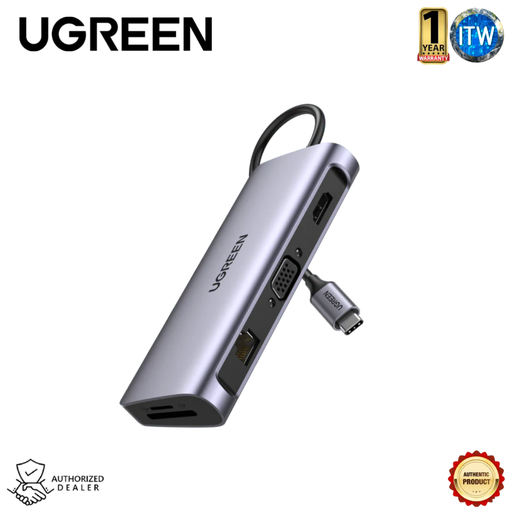 [CM179-80133] Ugreen 10 in 1 USB C Hub - Multifunctional Adapter, Space Gray (CM179/80133)
