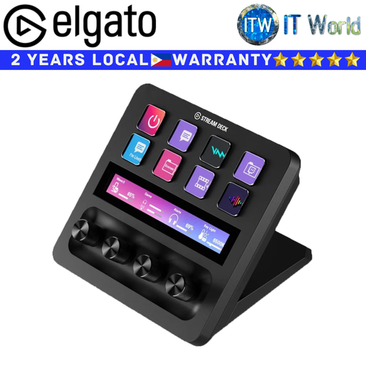 [EL-10GBD9901] Elgato Controller Stream Deck+ Tech with Customizable LCD keys (Black) (Black)