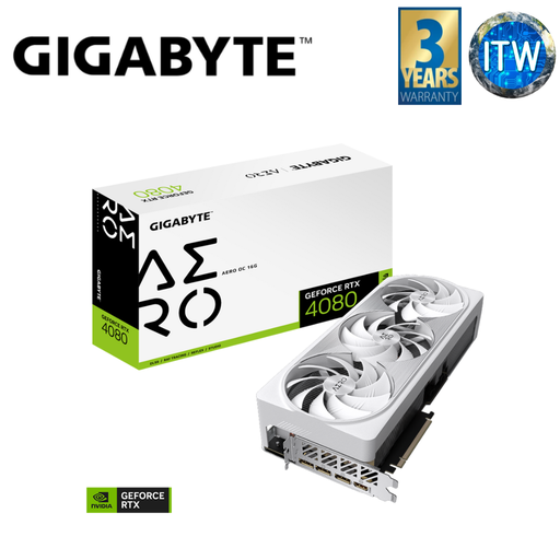 [GV-N4080AERO-OC-16GD] Gigabyte GeForce RTX4080 Aero OC 16GB GDDR6X Graphic Card