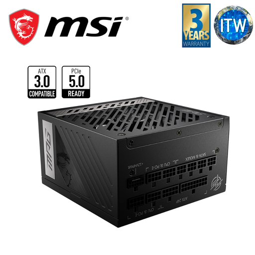 [MPG A850G PCIE5] MSI MPG A850G PCIE5 850W 80+ Gold Full Modular Power Supply Unit (306-7ZP7B12-CEO)