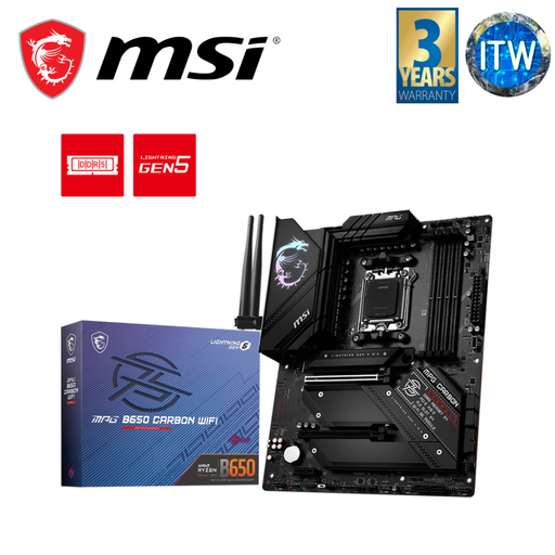 [911-7D74-001] MSI MPG B650 Carbon WiFi AM5 ATX DDR5 Motherboard