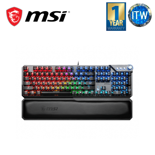 [Sonic GK71 Red] MSI VIGOR GK71 SONIC Red Switches, Per-key RGB Mystic Light, Gaming Keyboard