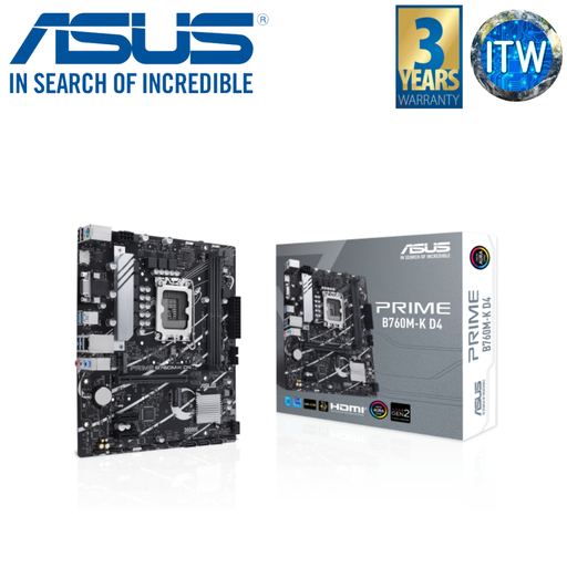 [PRIME B760M-K D4] Asus Prime B760M-K micro-ATX LGA1700 DDR4 Motherboard