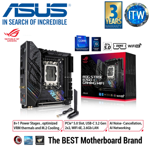 [ROG STRIX B760-I GAMING WIFI] ASUS ROG Strix B760-I Mini-ITX LGA1700 DDR5 Gaming Wifi Motherboard