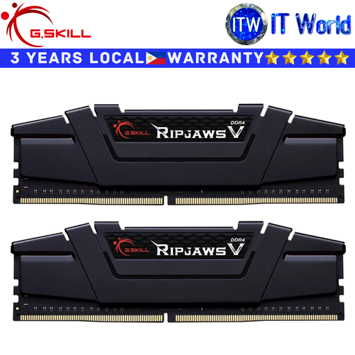 [G.SKILL Ripjaws V 16GB (F4-3200C16D-16GVKB)] G.SKILL Ripjaws V Series 16GB (2x8GB) DDR4 3200MHz CL16 SDRAM Desktop Memory - F4-3200C16D-16GVKB