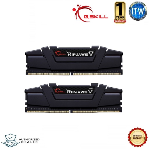 [G.SKILL Ripjaws V 16GB (F4-3200C16D-16GVKB)] G.SKILL Ripjaws V Series 16GB (2x8GB) DDR4 3200MHz CL16 SDRAM Desktop Memory - F4-3200C16D-16GVKB