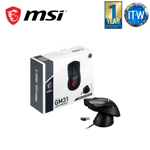 [GM31 Wireless] MSI Clutch GM31 Lightweight Wireless Gaming Mouse