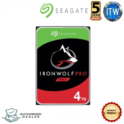 [Seagate IronWolf Pro 4TB - - ST4000NE001] Seagate IronWolf Pro 4TB NAS Hard Drive 7200 RPM 128MB Cache CMR SATA 6.0Gb/s 3.5&quot; Internal HDD - ST4000NE001 (4TB)