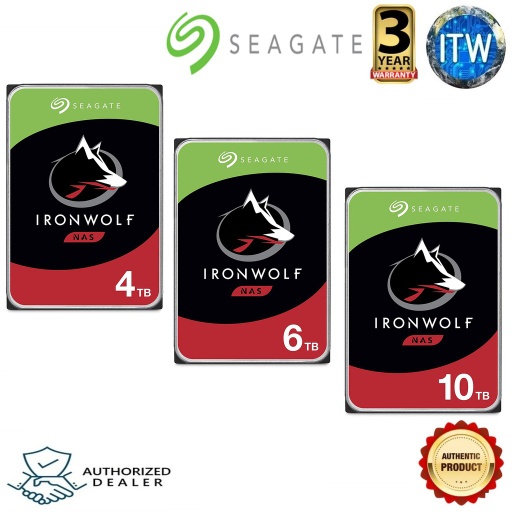 [Seagate IronWolf NAS 4TB (ST4000VN008)] Seagate IronWolf NAS Hard Drive 5900 RPM 64MB Cache SATA 6.0Gb/s 3.5&quot; Internal Hard Drive (4TB) (4TB)