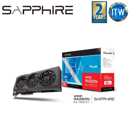 [SPR-11323-02-20G] Sapphire Pulse AMD Radeon RX 7900 XT Gaming OC 20GB GDDR6 Graphic Card
