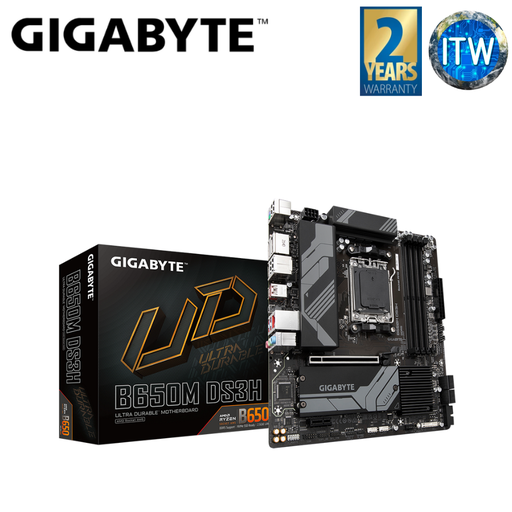 [GA-B650M-DS3H] Gigabyte B650M DS3H mATX AM5 DDR5 Ultra Durable Motherboard