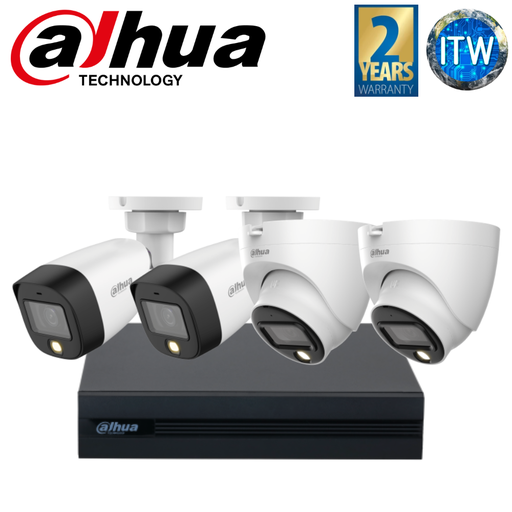 [DH-KIT-CVI2MP2B2T-I] Danhua 1080P HD Easy-to-use Security System Kit (DH-KIT-CVI2MP2B2T-I)