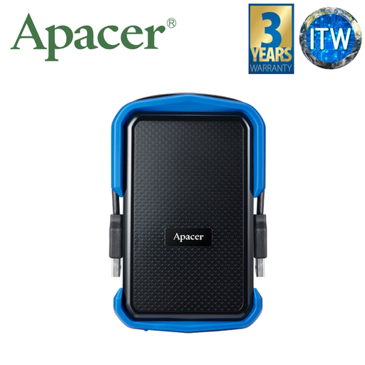 [AP1TBAC631U-1] Apacer AC631 Blue 1TB USB3.2 Gen1 Shockproof Waterproof Portable Hard Drive (AP1TBAC631U-1)