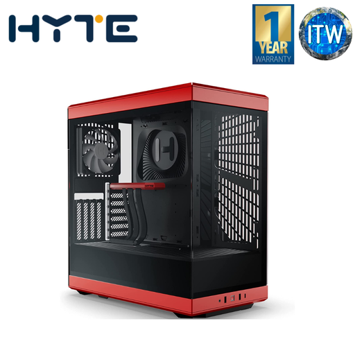 [CS-HYTE-Y40-BR] HYTE Y40 Mainstream Vertical GPU Case ATX Mid Tower Gaming Case (Red)