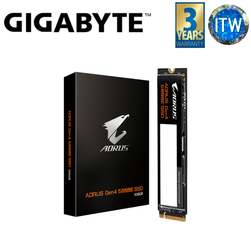 [AG450E500G-G] Gigabyte Aorus Gen 4 PCIe 4.0 M.2 2280 NVMe Internal SSD (500GB (AG450E500G-G))