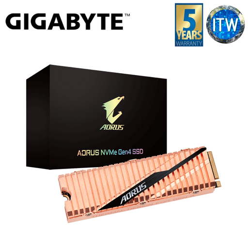 [GP-ASM2NE6200TTTD] Gigabyte Aorus NVMe Gen4 M.2 2280 PCIe 4.0 Internal SSD with heatsink - 2TB