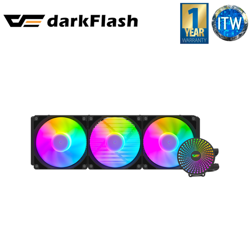 [DC360-Black] ITW | Darkflash Radiant DC360 Liquid CPU Cooler (Black and White) (Black)