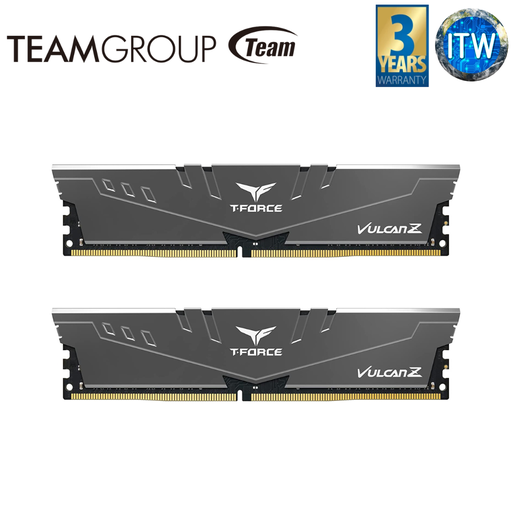 [TLZGD416G3600HC18JDC01] TeamGroup T-Force Vulcan Z 16GB (8GBx2) 3600Mhz CL18-22-22-42 1.35V DDR4 Desktop Memory