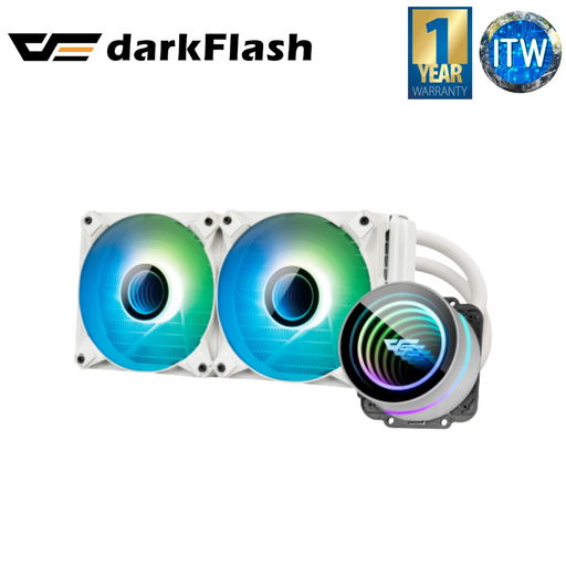 [DX240 V2.6-White] ITW | Darkflash Twister DX240 V2.6 Liquid CPU Cooler (Black and White) (White)