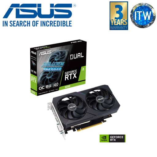 [DUAL-RTX3050-O8G-V2] ITW | ASUS Dual GeForce RTX 3050 V2 OC Edition 8GB GDDR6 Graphic Card (DUAL-RTX3050-O8G-V2)