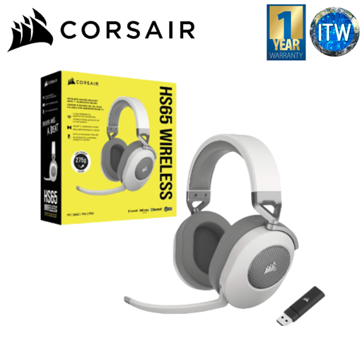 [CS-CA-9011286-AP] ITW | Corsair HS65 Wireless Gaming Headset-White (CS-CA-9011286-AP)