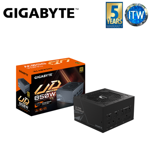 [GP-UD850GM-PG5] Gigabyte UD850GM 850W 80+ Gold PCIe 5.0 Fully Modular PSU