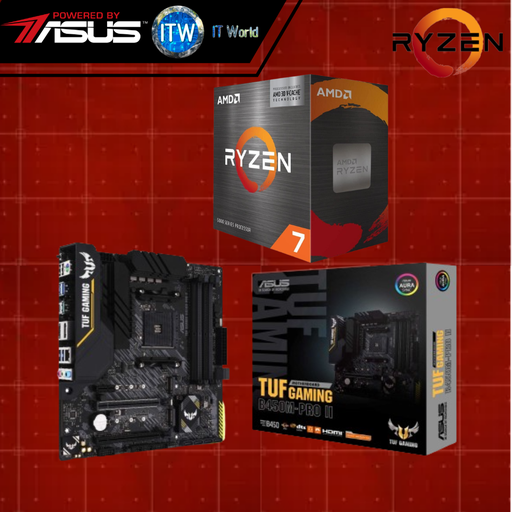 [Ryzen 7 5800X3D / ASUS TUF B450M-PRO GAMING II] AMD Ryzen 7 5800X3D Desktop Processor with ASUS TUF Gaming B450M-Pro II Motherboard Bundle