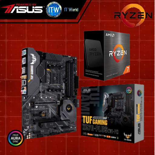 [5700x / ASUS TUF Gaming X570-Plus (Wi-Fi)] ITW | AMD Ryzen 7 5700X Desktop Processor with ASUS TUF Gaming X570-Plus (Wi-Fi) Motherboard Bundle